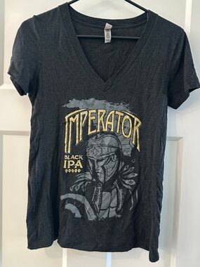 Women's Imperator Black IPA Graphic T-Shirt Abita Brewing Company Size Large